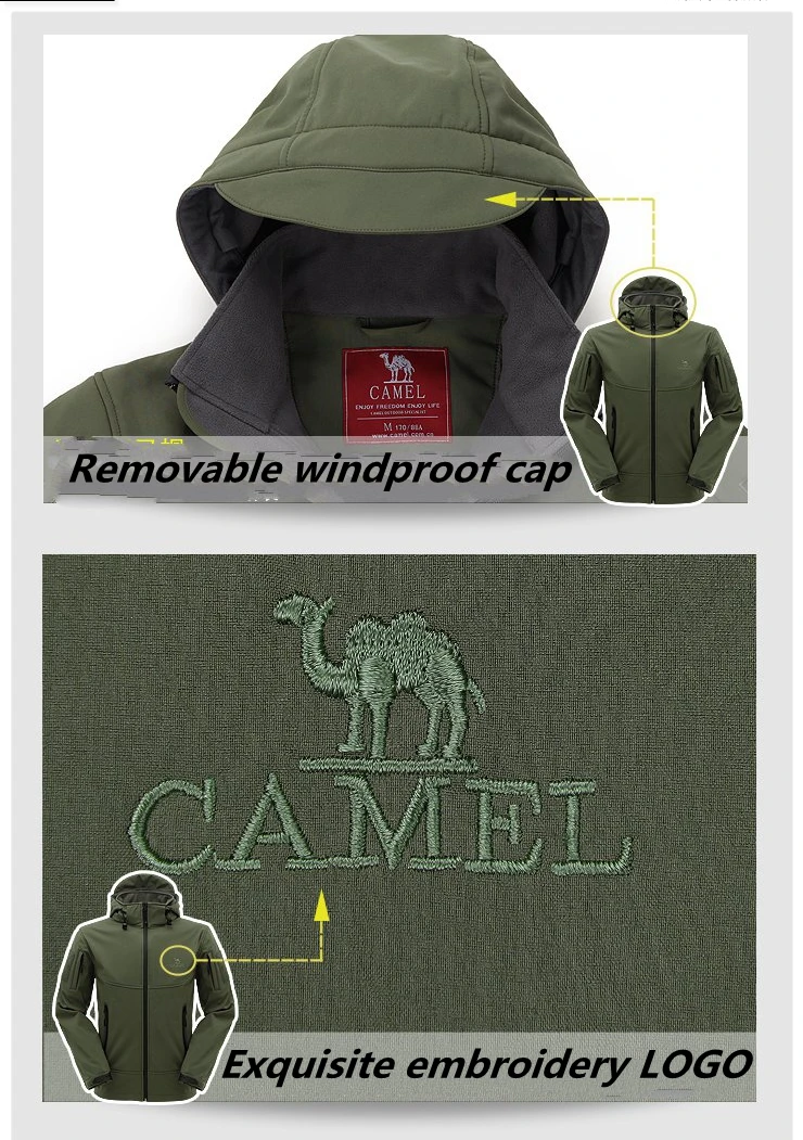 CAMEL, Мужская Флисовая Куртка, полиэстер, для кемпинга, походов, куртки, ветрозащитная, водонепроницаемая куртка, Мужская, от дождя, ветровка