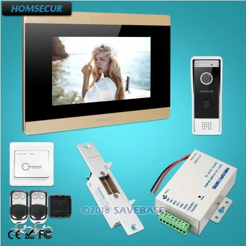 

HOMSECUR 7" Video Door Phone Intercom System+Waterproof Camera for House/Flat BC031-B+BM715-G