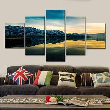 

Abstract Poster Canvas Printed 5 Piece Old Caldera Scenery Modular Pictures Home Wall Art Decorative Artwork Modern Painting