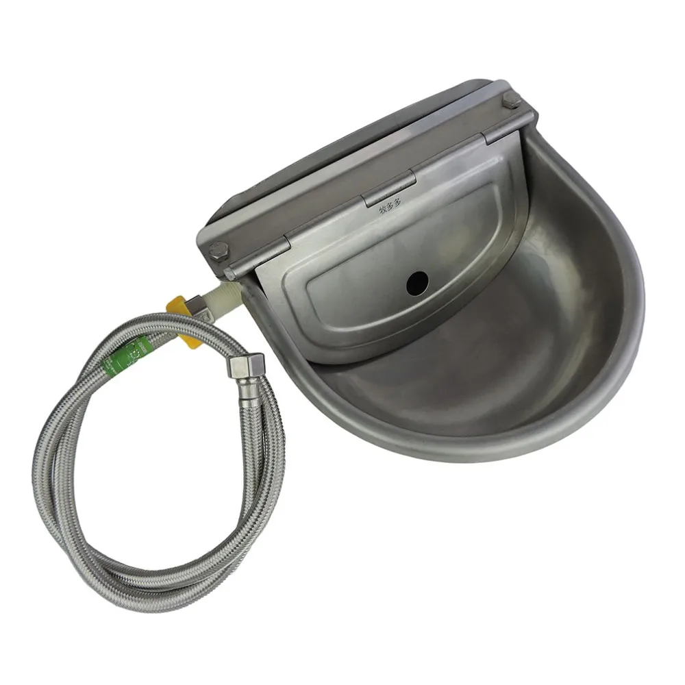 

1PC Stainless Steel Cow Cattle Water Bowls Drinking bowls Cattle Dog Cattle Float Bowl Automatic Farm Grade Water Outlet