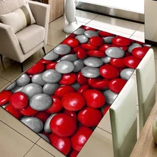 Else красный серый круг инструмент для ухода за мтоциклом геометрический 3d принт Нескользящая микрофибра Гостиная декоративный современный моющийся коврик