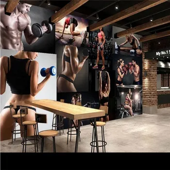 

Ultra HD fitness beauty photo wall background wall manufacturers wholesale wallpaper murals custom photo wall