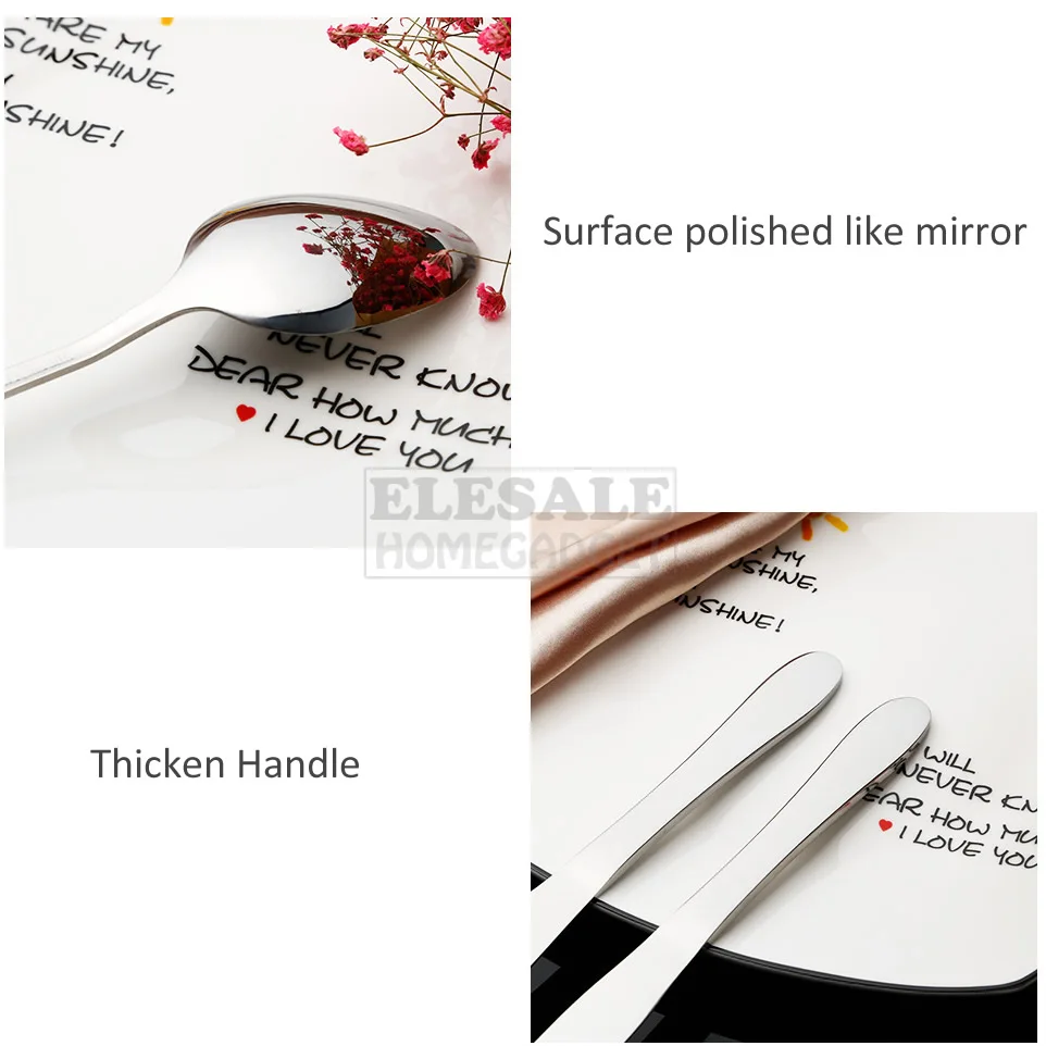 Tea Spoons 12pcs Stainless Steel Teaspoon Surface Polished Coffee Tea Spoon 13.3CM For Tea Coffee Cup