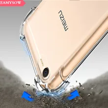 Прозрачный противоударный ТПУ мягкий чехол для Meizu m5c Pro7 15 плюс M5 M6 Примечание M5S M6S полный Защитный чехол Крышка