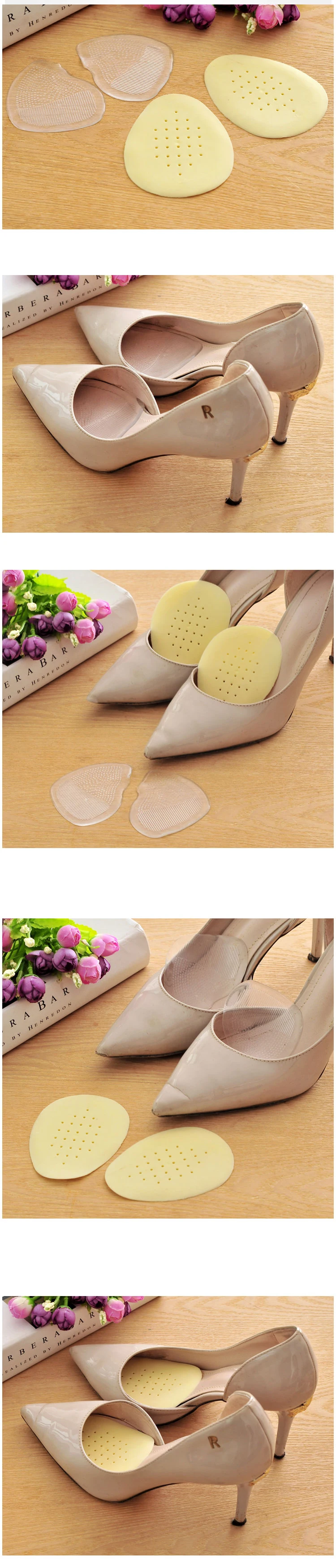 Transparent Invisible Silica Silicone Latex High Heels Sole Cushion Protector Foot Feet Care Forefoot Insert Pads Half Insoles Stickers (9)