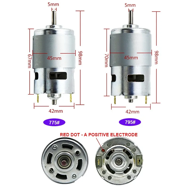 775 мотор-редуктор постоянного тока 12В 1.2A 100W низкий уровень шумов высокая скорость большой крутящий момент електричюеского инструмента для самостоятельной сборки мини автомат для резки шлифовальный станок электрический