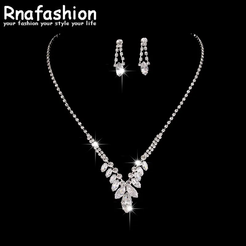 

RNAFASHION Jewelry Sets Choker Necklace Earring Bridal Jewelry Wedding Bridesmaid Jewelry Set for Women