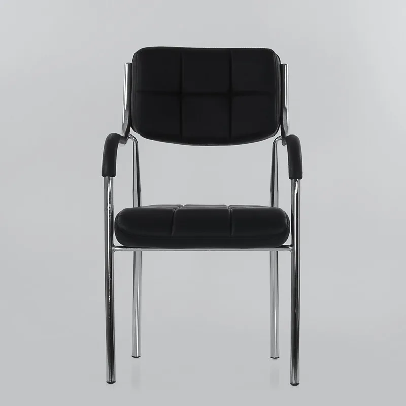 95453 Barneo K-11 Office Chair for visitor Barneo Black eco-leather chrome legs Chair popular model free shipping in Russia