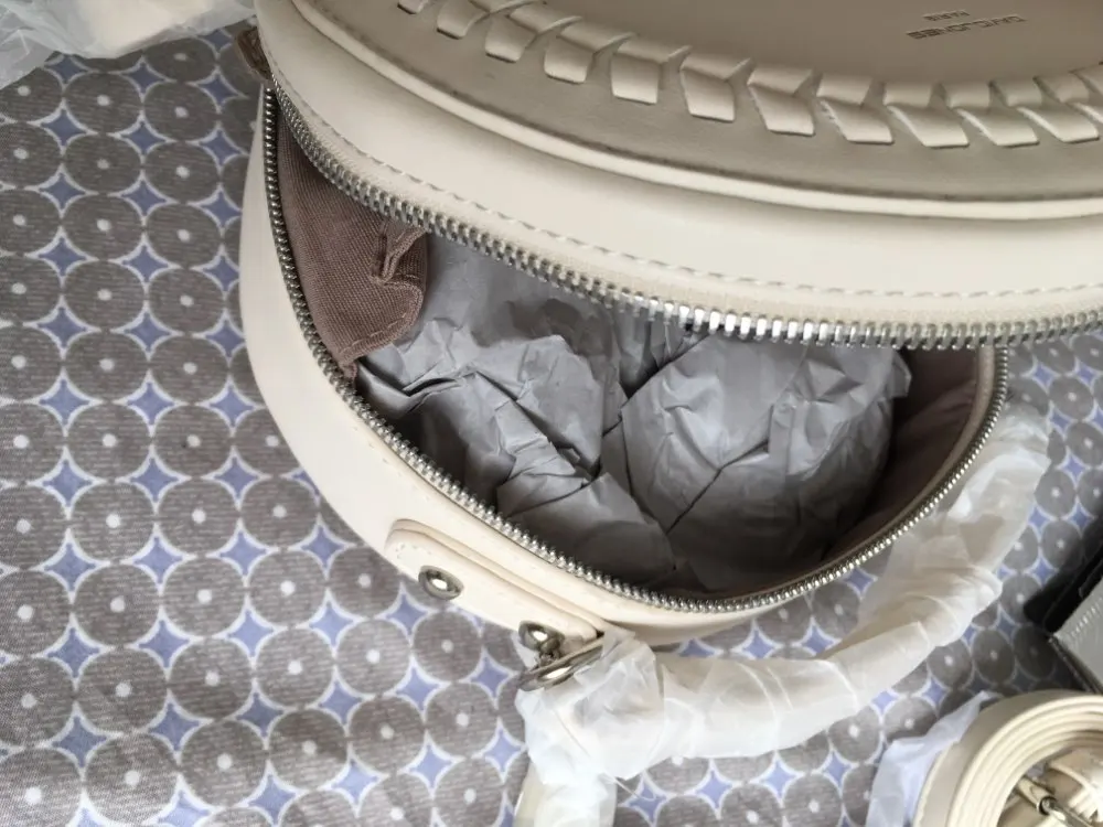Women Messenger Bags Leather Female Messenger Bags Small Lady Knitting Circular Bag Round Girl  Handbag Drop photo review