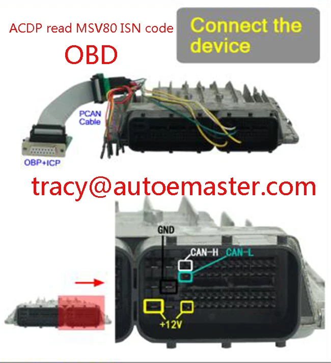 Yanhua мини ACDP ключевой программист CAS посылка для BMW CAS1/2/3/3+/4/4+ КЛЮЧЕВАЯ/пройденное расстояние в милях DME-это OBD