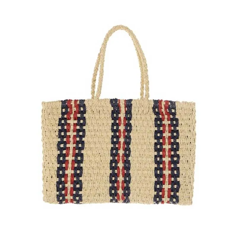 Summer Women Fashion Straw Bags INS Popular Beach Female Handbag Lady Large Handmade Shoulder Bag Travel Knitted Bolsa SS3225 (9)