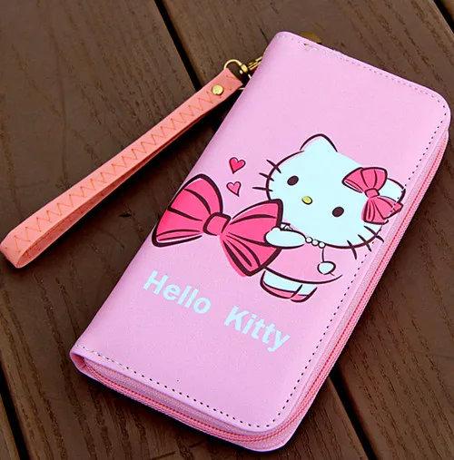 Новинка, Женский кошелек с милым рисунком Hello kitty и клатч, сумка для телефона KX-W7298 - Цвет: E