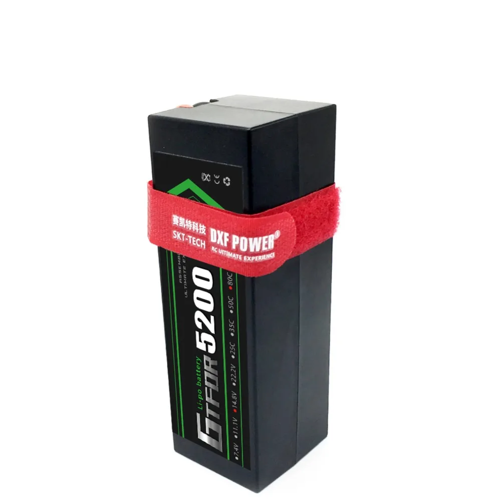 Duro para Trx Gtfdr Lipo Bateria v 5200mah 80c Deans t Case Buggy Rastreador Trx Carro 1 - 8 10 Barco rc Par 4s 14.8 6 Peças e Acessórios