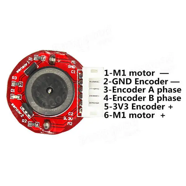 6V 210RPM Encoder Motor DC Gear Motor with Mounting Bracket and Wheel