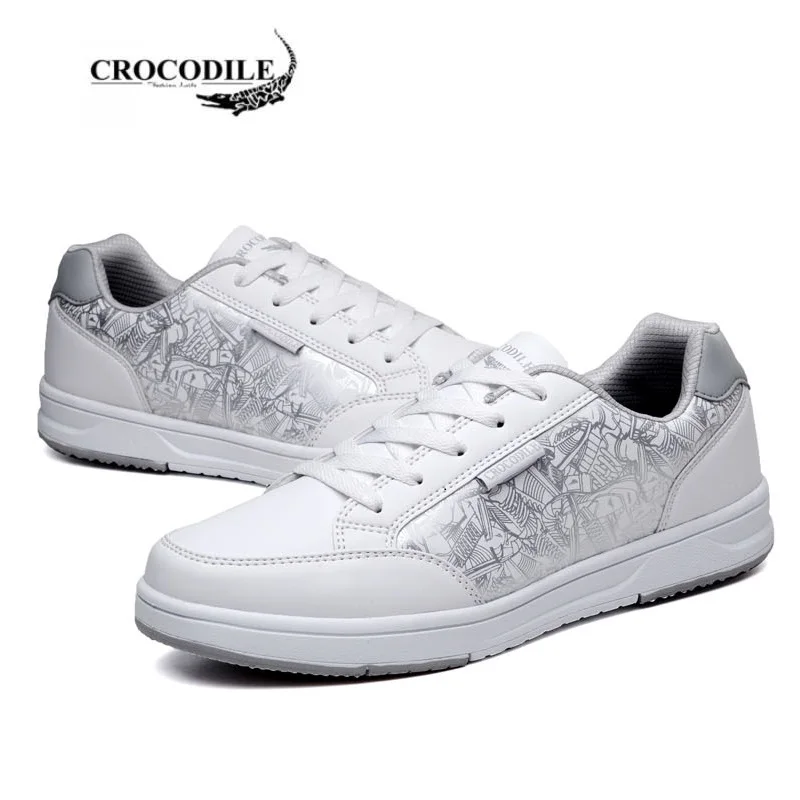 تمساح الرجال التزلج الأحذية الجلدية حذاء رياضة الركض شقة أحذية تزلج الرجال رياضية أحذية رياضية تنس الأحذية أوف وايت