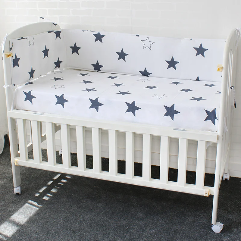 Breathable Cotton Linen Baby Crib Bumpers For Newborn Infant Cot Protector Crotch To The Cot 200cm Length Breathable Cotton Linen Baby Crib Bumpers For Newborn Infant Cot Protector Crotch To The Cot 200cm Length