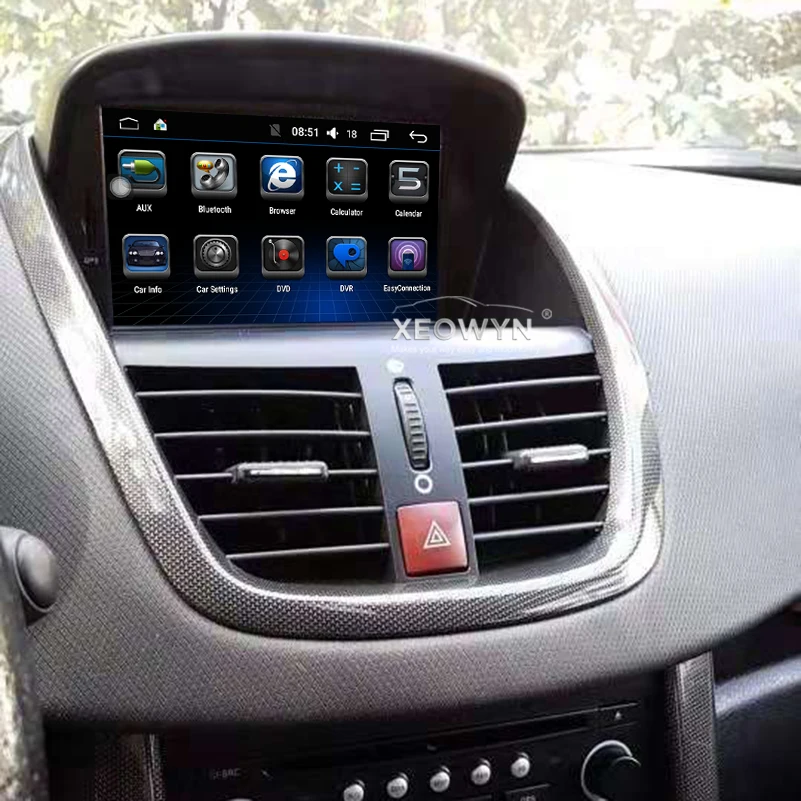 Android 6.0 Car dvd player for Peugeot 207 2007-2014 GPS Navigation Radio stereo Bluetooth USB multimedia free gps map