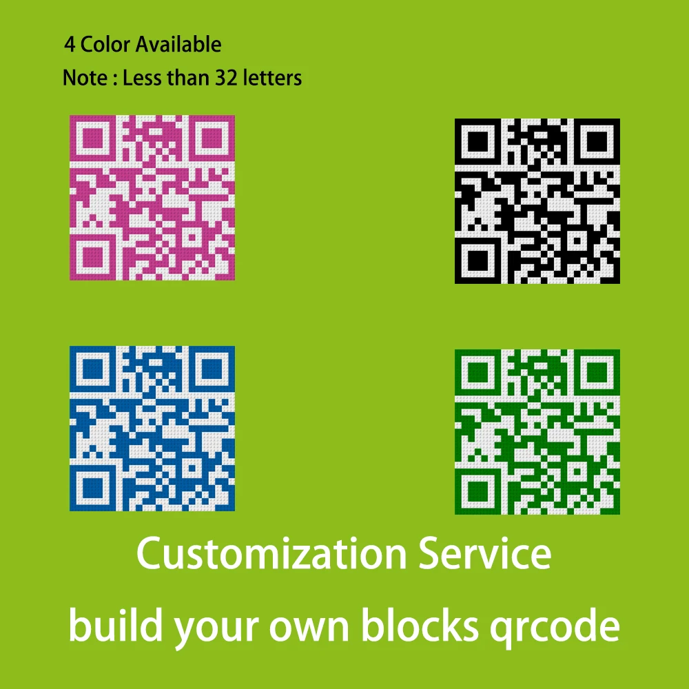 

Legoness Mosaic QRcode Pixel Art 50*50 Base Plate DIY Set Building Blocks For Stores Pay Creative Customization Christmas Gifts