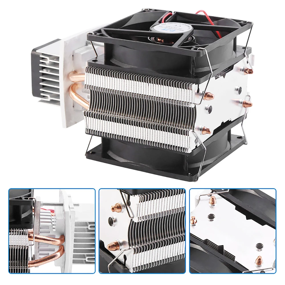 Практичный термоэлектрический полупроводник пельтье охладитель холодильная система охлаждения Радиатор Комплект Вентилятор 12 В для воздушного охлаждения
