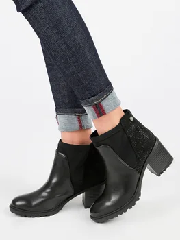 

XTI mid-high heel ankle boots side Diamond