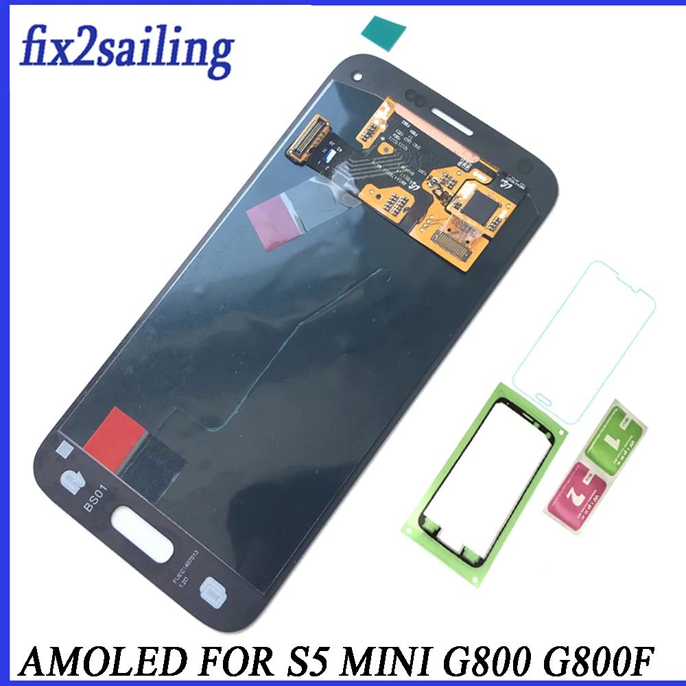 

Super AMOLED Lcd Display For Samsung Galaxy S5 Mini G800 G800F G800H LCD Screen Replacement Digitizer Assembly free shipping