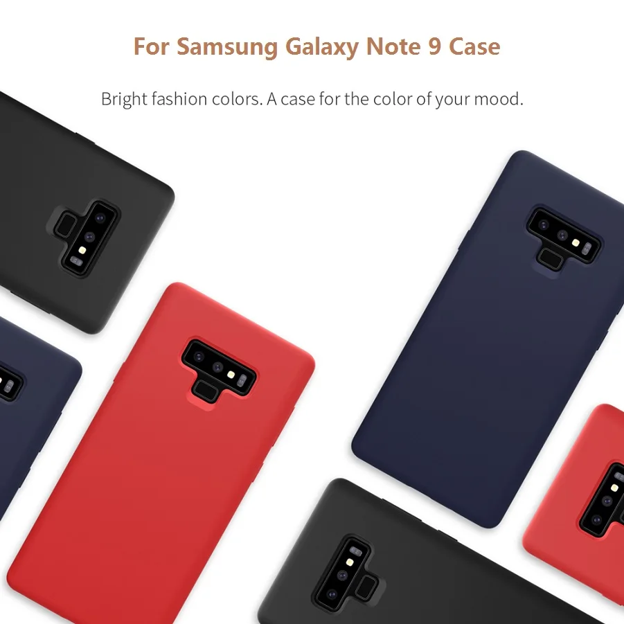 

For Samsung Galaxy Note 9 Case NILLKIN Liquid Smooth Silicone case For Samsung Note 9 Cover luxury protective bags 6.4 inch