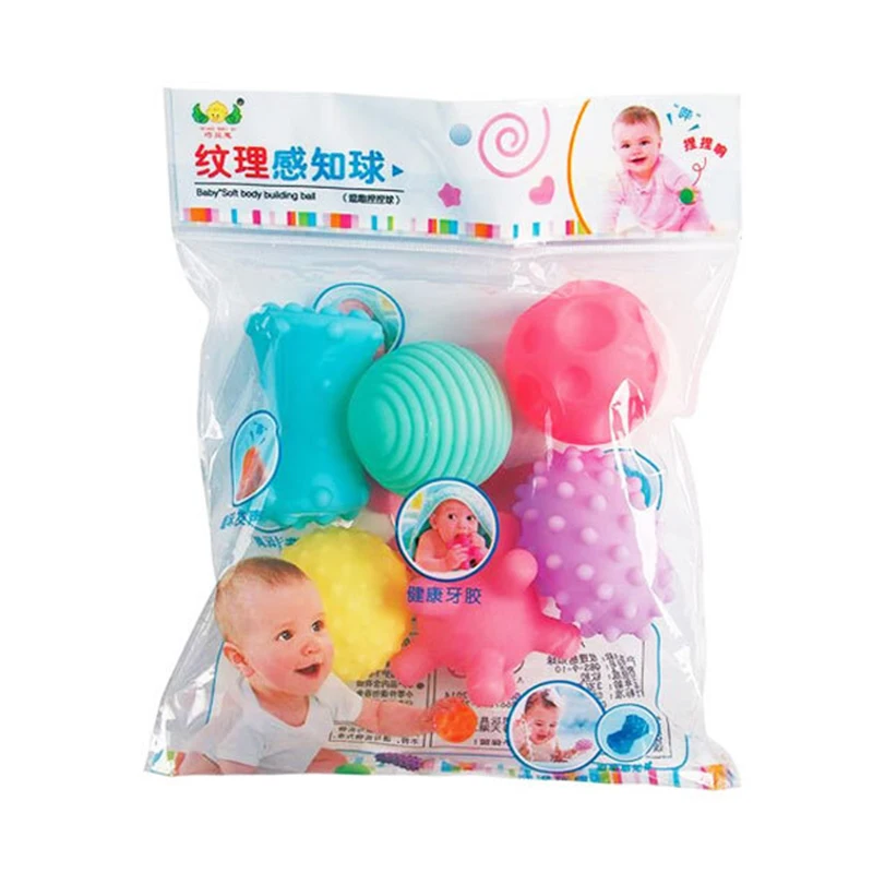 Детские игрушки сенсорный ручной мяч 6 шт./компл. детские развивающие тактильные ощущения массаж текстурированный мульти мяч дети Душ игрушка для ванной