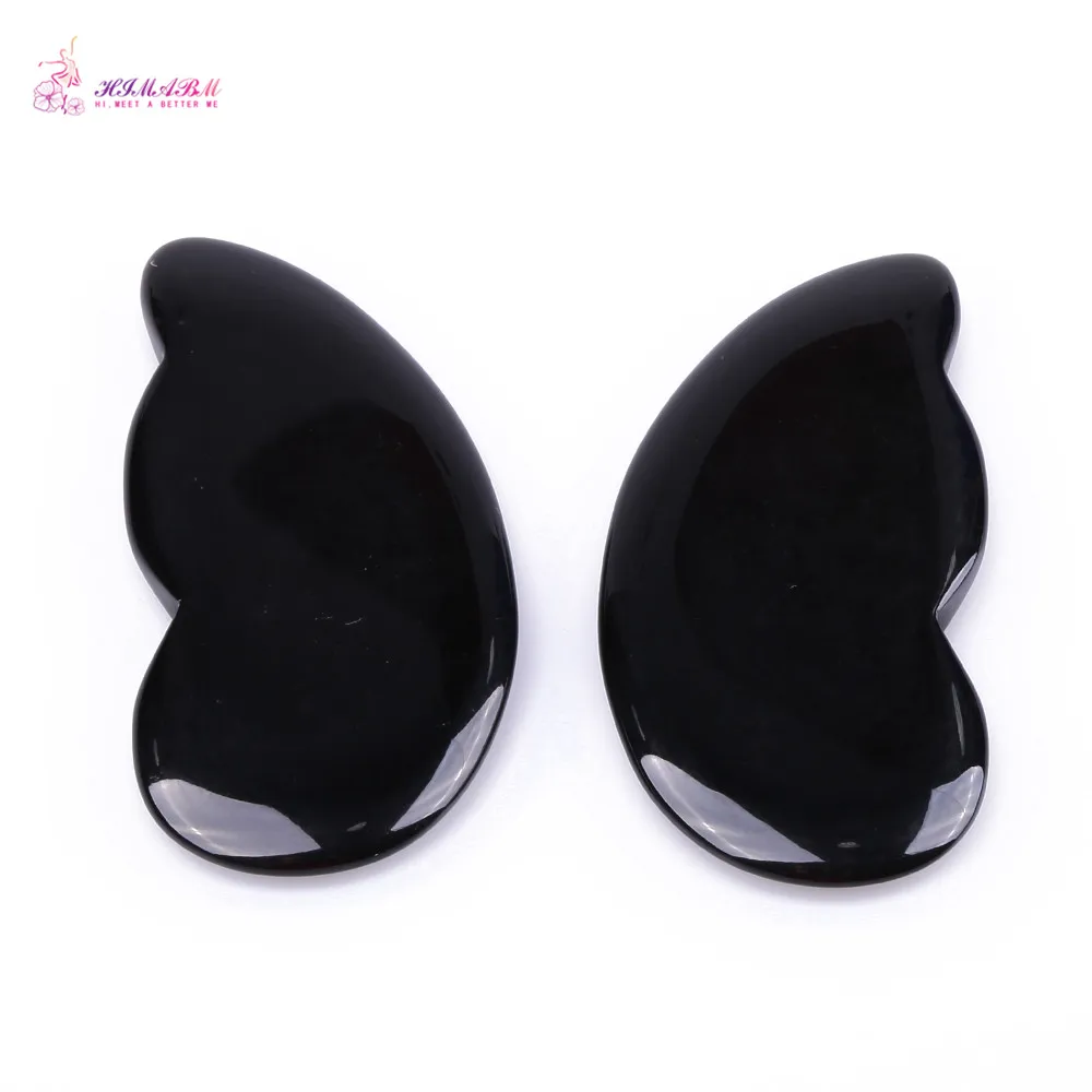 100% Natural black obsidian relax guasha board for wrinkle removal whitening face care beauty face equipment tools 100% Natural black obsidian relax guasha board for wrinkle removal whitening face care beauty face equipment tools