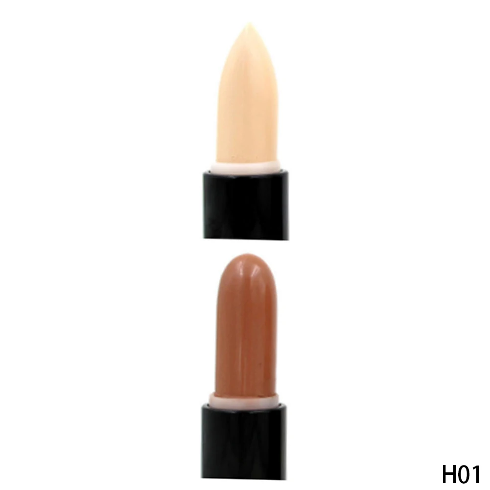 Уход за кожей лица Макияж сливочный Двусторонняя 2 in1 contour stick контуров читая Основа 3D лица Макияж Корректоры для лица - Цвет: 01