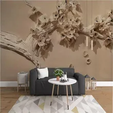 3D трехмерный рельефный Магнолия фон украшение стены живопись Профессиональный на заказ высокого класса Фреска с фабрики