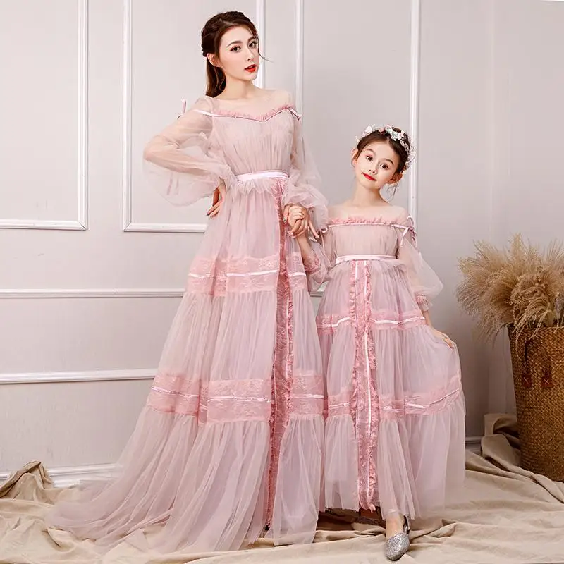 Mother and daughter dresses Evening Party matching mom girl dress Family Clothes