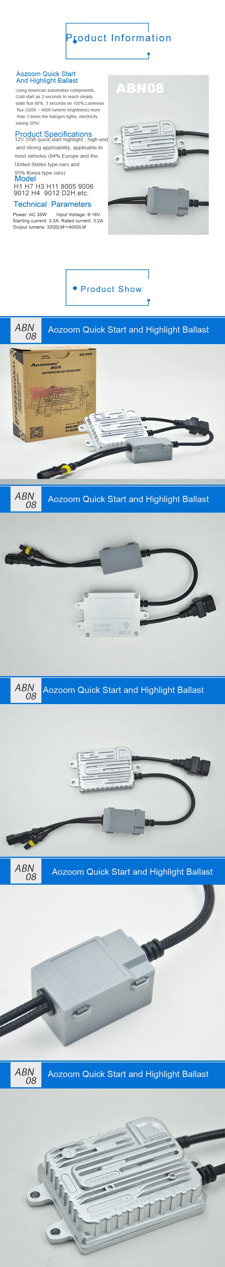 AOZOOM 1 шт. AC 35 Вт HID балласт