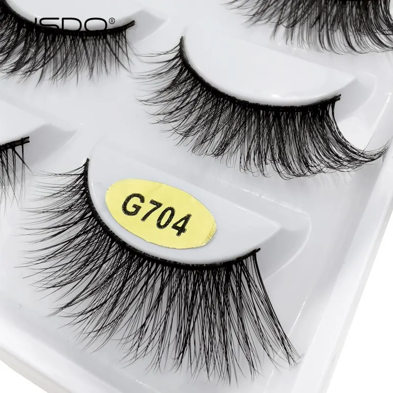 

ysdo 5 Pairs 3D Mink False EyeLashes Natural Hair 100% Fluffy Fake Long Lashes Dramatic Volume Cilios EyeLashes for MakeupFaux