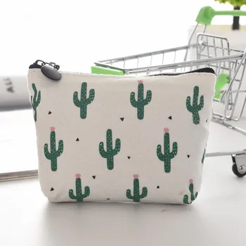 

1 Pcs New Cute Canvas Coin Purses Zipper Coins Wallet Child Girl Purse Lady Coin Bag Key Packet