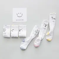 Коллекция 2019 года, длинные носки для новорожденных и малышей, милые хлопковые повседневные Новые осенне-зимние теплые модные носки для