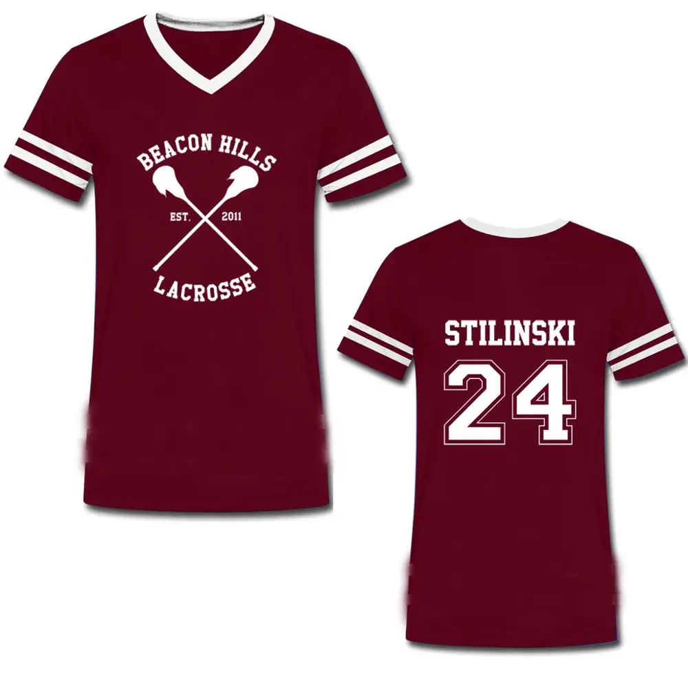 Унисекс, размер США, S-8XL, футболка с волком, Stiles Stilinski 24, футболка с маяком, холмами, Лакросс, для мужчин и женщин, модная футболка с принтом - Цвет: 24