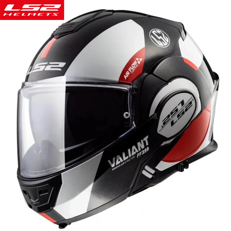 New LS2 FF399 flip up motorcycle helmet modular multi function dual