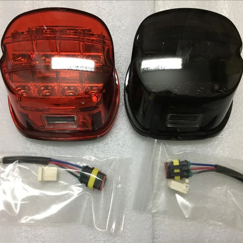 Ceny Motocykl światło tylne led przydymione soczewki lampka tablicy rejestracyjnej hamulca tylny przystanek 12v dla harley dyna Road King softail touring