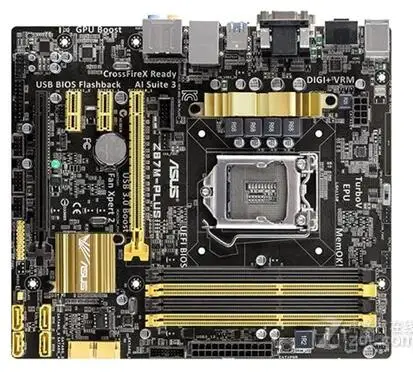 Разъем LGA 1150 для ASUS оригинальная б/у настольная плата Intel Z87 DDR3 USB3.0 SATA3 Z87M-PLUS |