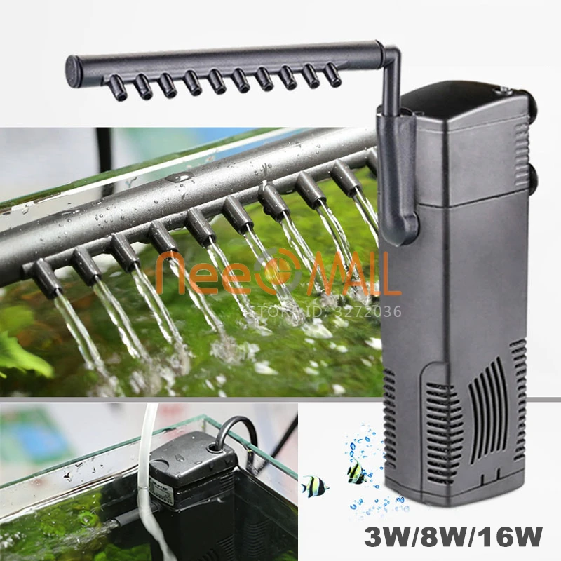 Aquarium Filter Submersible Internal Filter For Fish Plant Tank Aquatic