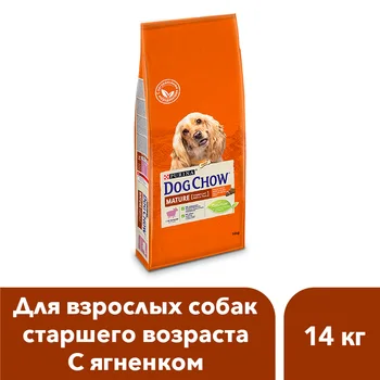 

Dog food Dog Chow Purina dry pet food for dog over 5 years old with a lamb, 14 kg
