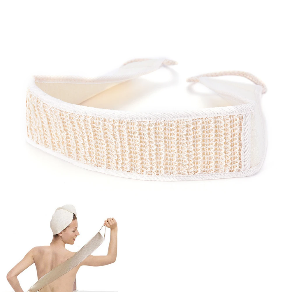 

MENGXIANG Unisex 70cm X 8cm Soft Exfoliating Loofah Natural Body Back Brush Strap Bath Shower Spa Scrubber Sponge Skin body wash
