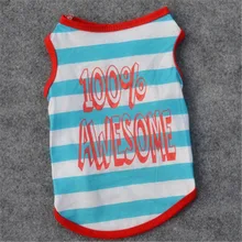 Сфинкс хлопковая футболка со щенком Летняя Одежда для питомцев собак Одежда для домашних животных футболка в синюю полоску Ropa Para Perros костюм Чихуахуа E