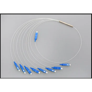 

50pcs fiber optic with sc upc connector 1x8 steel tube plc splitter 1:8