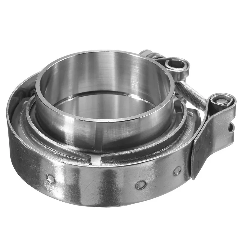 

MTGATHER 2.0 inch Turbo Exhaust Down Pipe Stainless Steel 304 V-Band Clamp + 2Flange