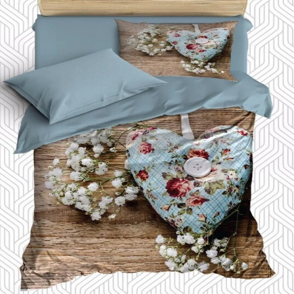 ^Cheap Else 4 Piece Brown Wood Blue Hearts White Red Flowers 3D Print Cotton Satin Single Duvet Cover Bedding Set Pillow Case Bed Sheet ^Cheap Else 4 Piece Brown Wood Blue Hearts White Red Flowers 3D Print Cotton Satin Single Duvet Cover Bedding Set Pillow Case Bed Sheet