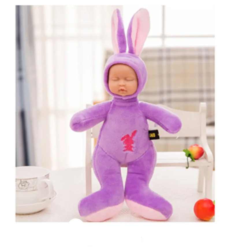 Успокаивающая сопутствующая Детская кукла Кролик Игрушка имитация сна кукла подарок на день рождения Детская плюшевая игрушка силиконовая реборн игрушка для малышей