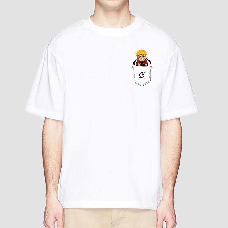 

Naruto t-shirt Men 2018 Summer Hot Anime naruto t shirt Printing Funny O-Neck Casual Tee Naruto pocket tshirt Homme top tee
