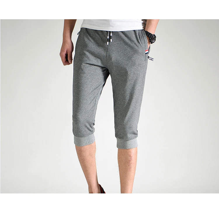 NaranjaSabor Summer Men's Capri Shorts Casual Mens Beach Shorts Male Trousers homme Brand Clothing Loose Straight Shorts 4XL