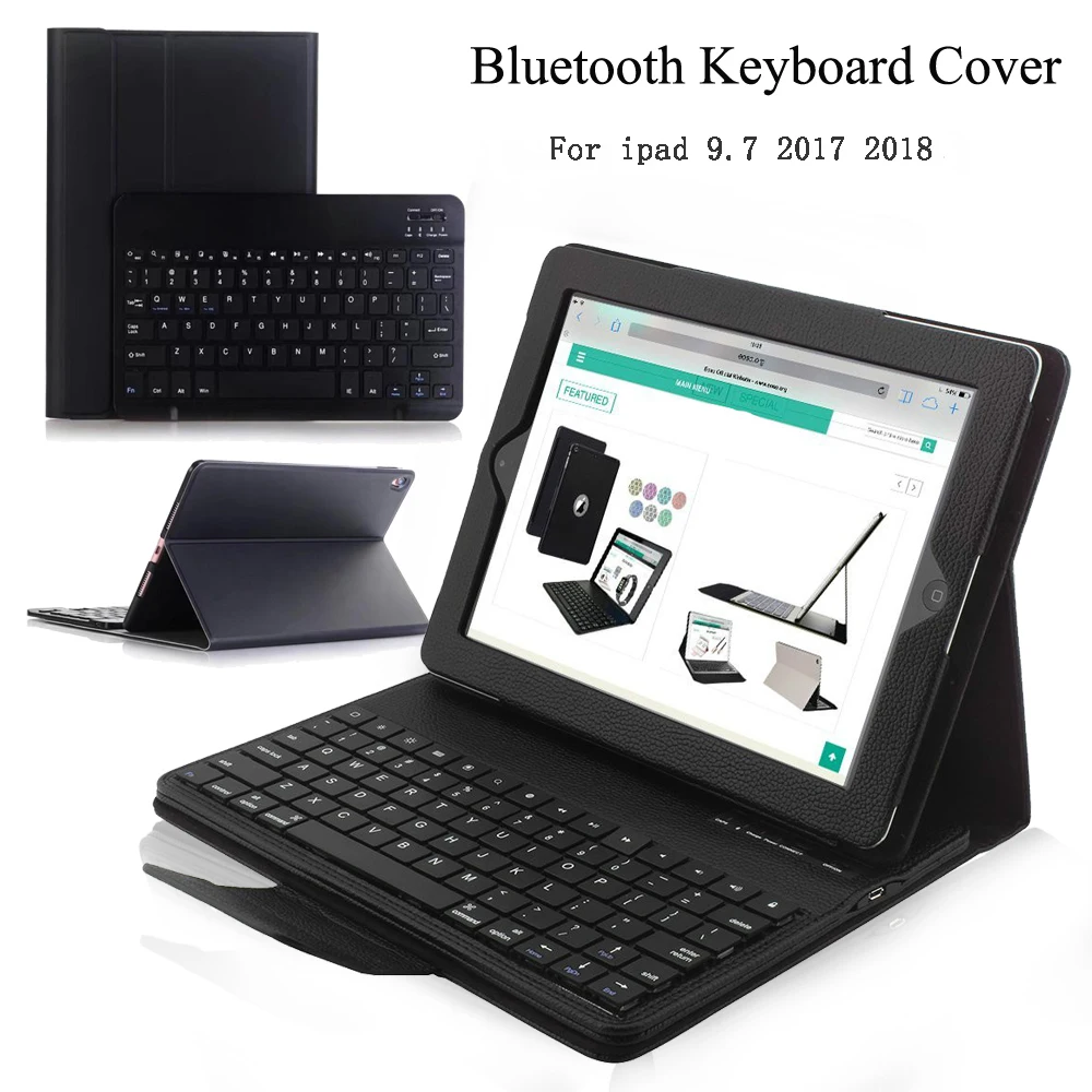 Чехол для нового iPad 9 7 дюймов 2017 2018 smart Cover чехол с клавиатурой wake up sleep Модель A1822